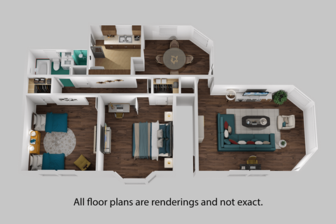 a floor plan of a house with a bedroom and a living room