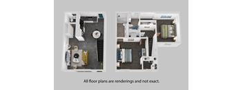 two views of a floor plan of a apartments floor plan