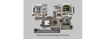 a floor plan is shown with a bedroom and a living room