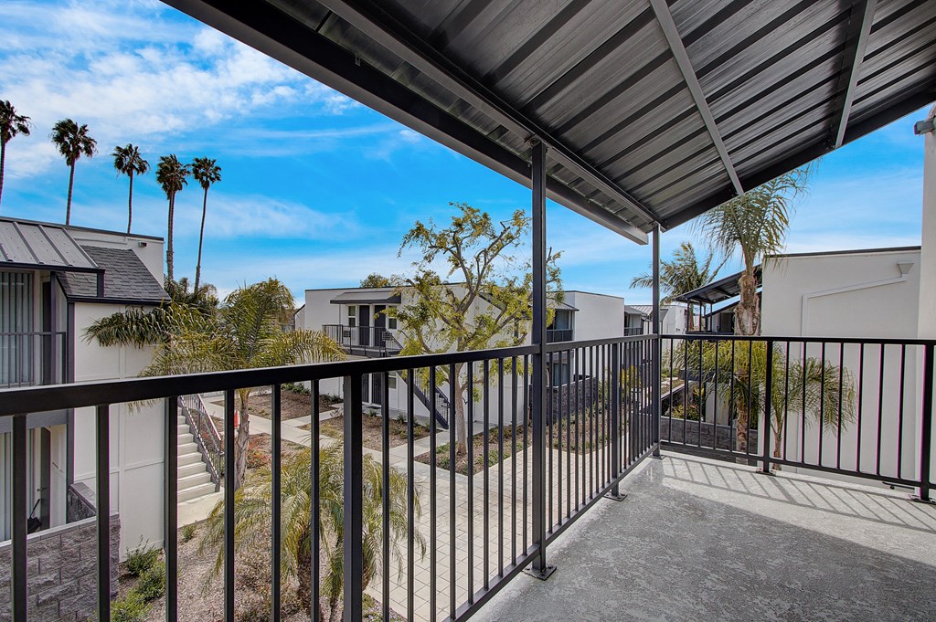 a view of the balcony from the back of the house