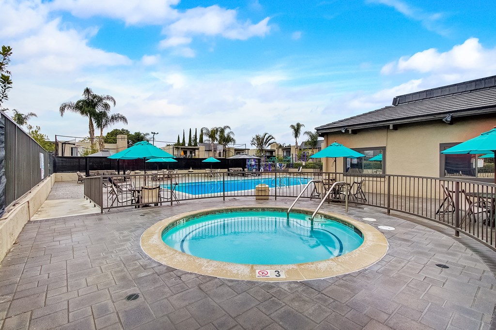 Take a dip in our resort style whirlpool at the enclave at woodbridge apartments in