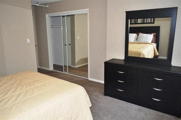 bedroom and dresser