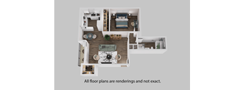 a floor plan is shown with a bedroom and a living room