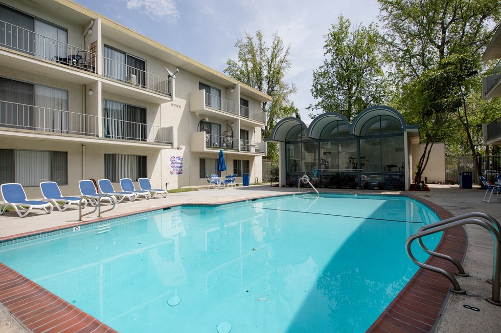 the swimming pool at our apartments