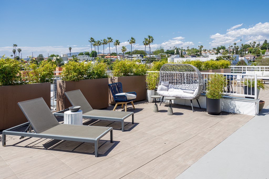 Roof top lounge deck with incredible views