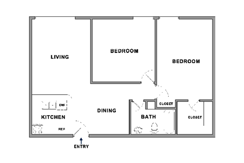 a floor plan of a living room with a kitchen and a dining room
