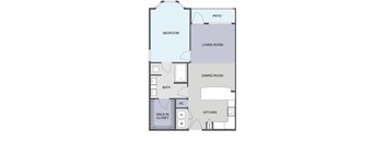 a floor plan of a living room and a dining room