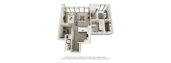 A10 one bedroom one bath floorplan