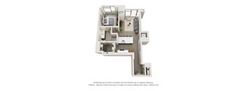 A4 one bedroom one bath floorplan