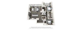 B4 two bedroom two bath floorplan