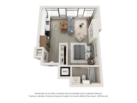 S2a floorplan studio one bathroom