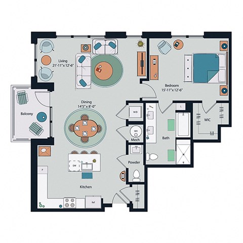 Society at Laurens A21 Floor Plan