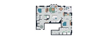Society at Laurens 2 Bedroom B17 Floor Plan