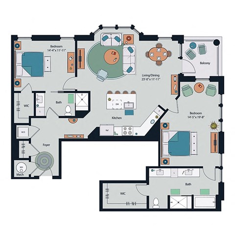 Society at Laurens B18 Floor Plan