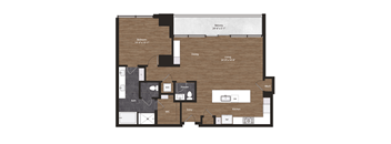 Deco Penthouse floorplan PH5 1B