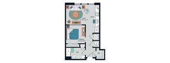 Society at Laurens Studio S2 Floor Plan
