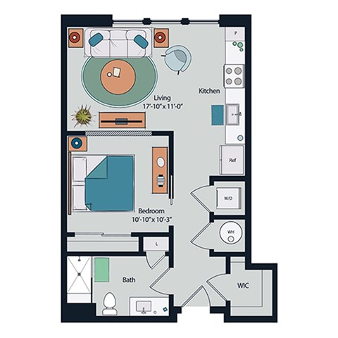 Society at Laurens Studio S2 Floor Plan