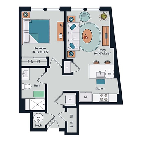 Society at Laurens Studio S3 Floor Plan