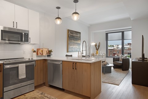 The Alcott Kitchen & Living Room