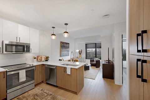 The Alcott Kitchen & Living Room