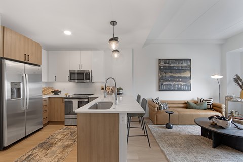 The Alcott Kitchen & Living Room