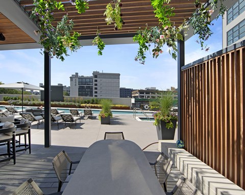 The Alcott Pool, Sundeck, and Bar Area
