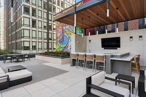 Exterior Image of Outdoor Bar and Lounge Area