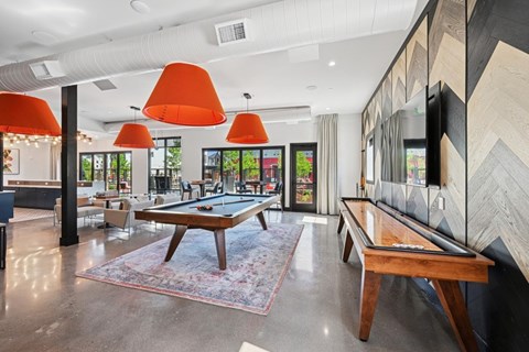 Arden Karl's Farm Clubhouse, Shuffleboard, & Billiards Table