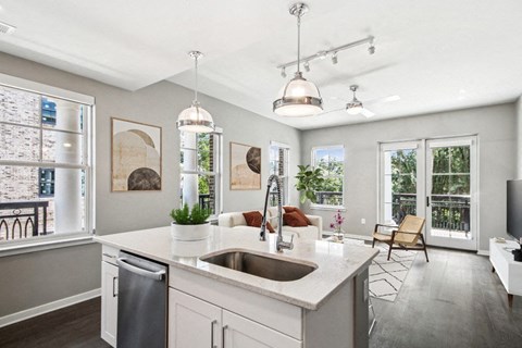 Society Kitchen and Living Room