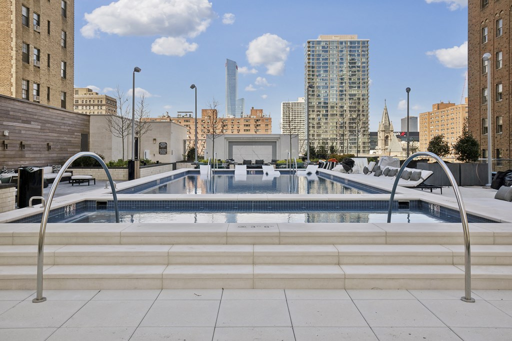 Heated Resort-Inspired Pool with Sun Shelves