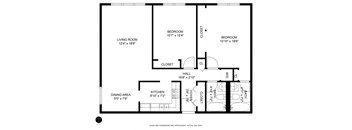 a floor plan of a home with a small footprint