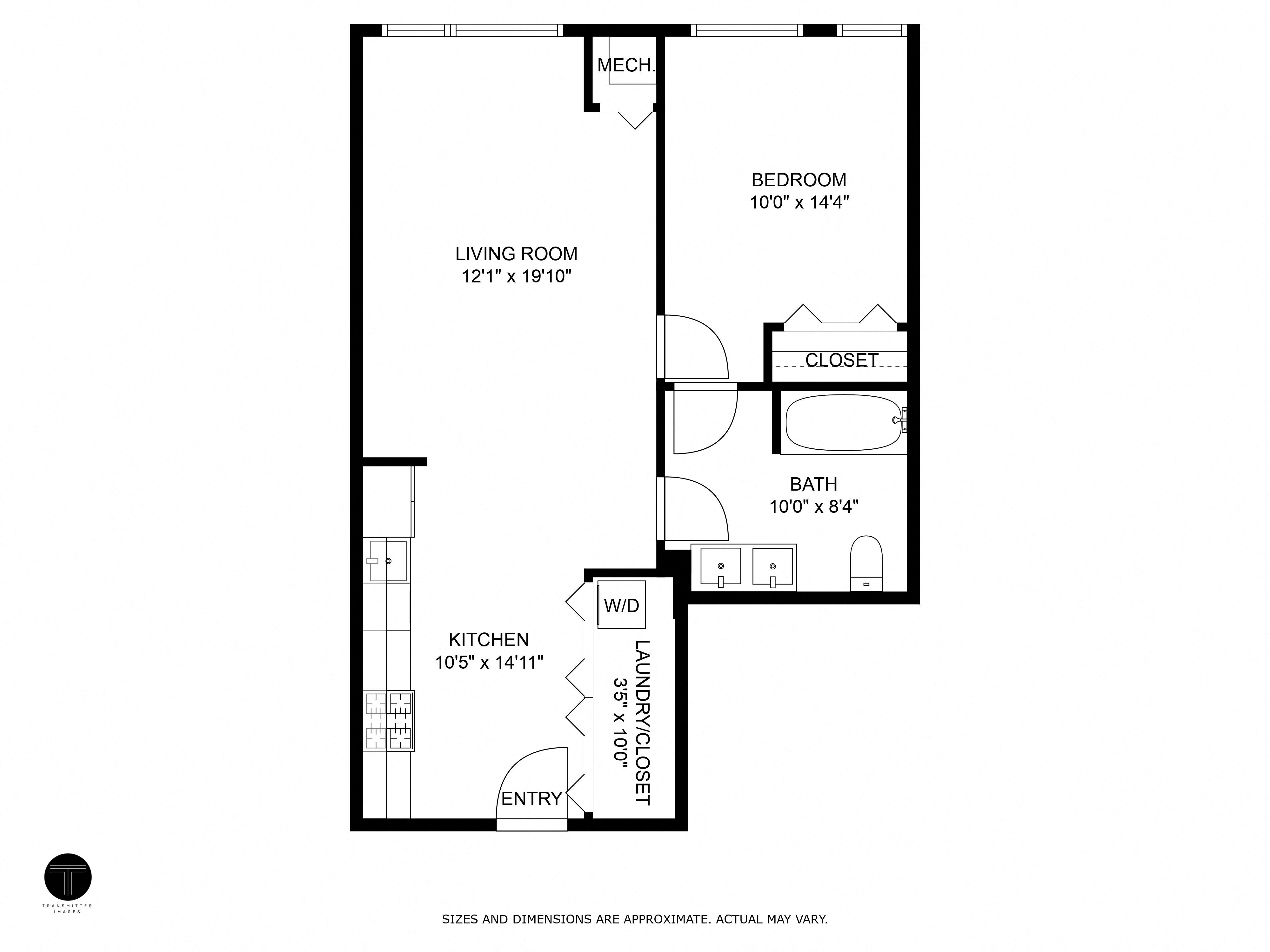 853 N Larrabee - 1 Bedroom plus Den Tier 07 floor plan