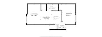 A black and white image of a floor plan for a home.