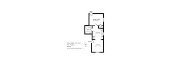 a floor plan of a house with a bedroom and a living room