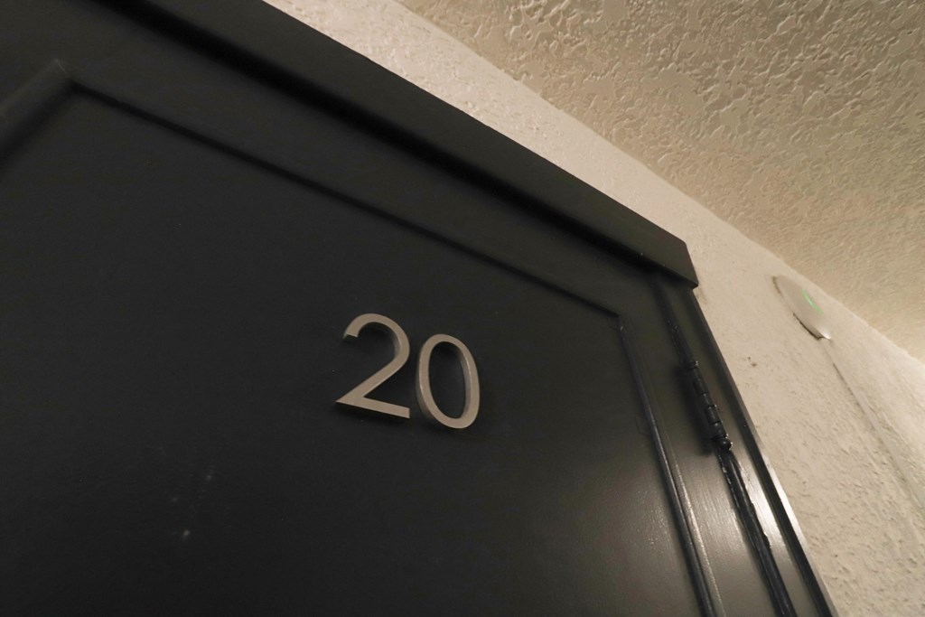 the door to our apartment has the number 20 on it