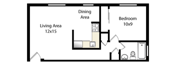 1 Bedroom - 1 Bath