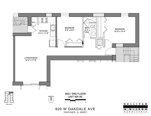 a floor plan of a house with a bedroom and a living room
