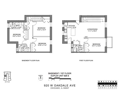 a floor plan of two bedrooms and a bathroom with a loft