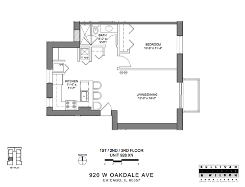 a floor plan of a 1 bedroom floor plan for an apartment