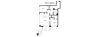 a floor plan of the apartment