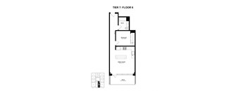 floor plan of 55 north luxury apartments to rent in the north end of boston
