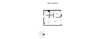 a floor plan of a bedroom apartment