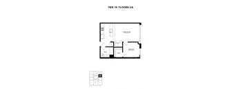 a floor plan of a bedroom apartment