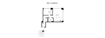 floor plan of 55 north luxury apartments to rent in the north end of boston