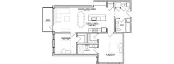 2 bed 2 bath layout