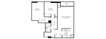 2 Bedroom - 1 Bathroom