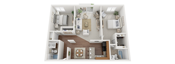 a 3d drawing of the living room of a103103