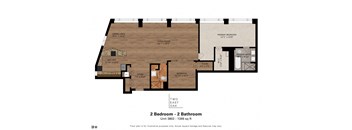 a floor plan of a home with a bedroom and a bathroom