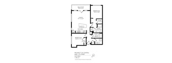 a floor plan of a house with bedrooms and a living room