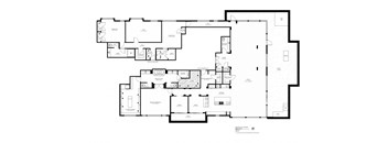 floor plan of the second level of the renovated home